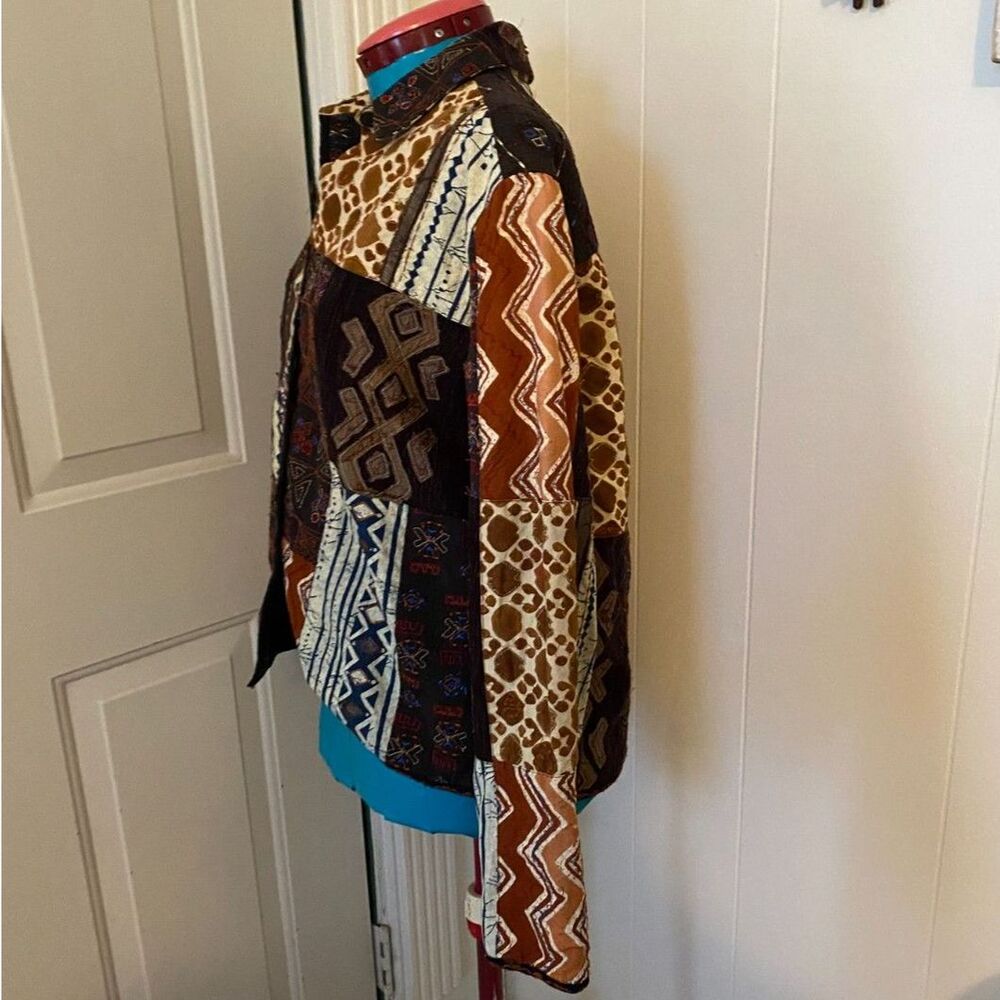 Chico's Boho Aztec Embordered Patchwork Lightweig… - image 3